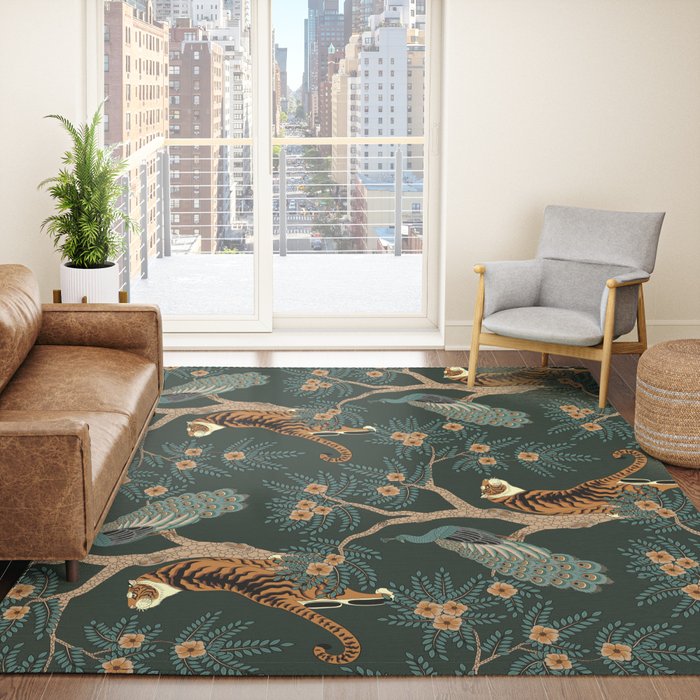 Peacock Rug,custom Rug, Gift for Him,peacock Patterned Rug,animal Patterned  Rug, Design Area Rug, Chenille Rug, Modern Rug, Home Decor Rug 