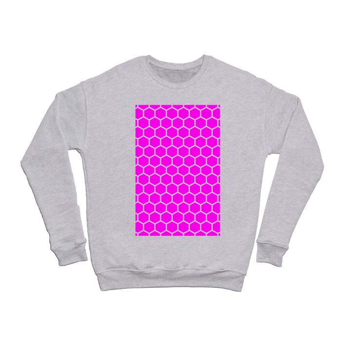 Honeycomb (White & Magenta Pattern) Crewneck Sweatshirt