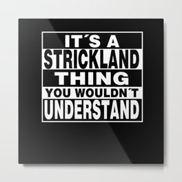 STRICKLAND Surname Personalized Gift Metal Print