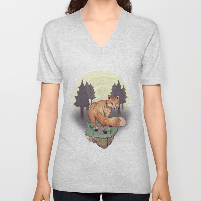 Snoqualm Fox V Neck T Shirt
