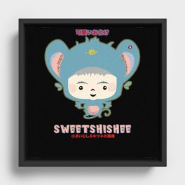 Sweetshishee, Cute Monster, Japan, Yōkai Framed Canvas