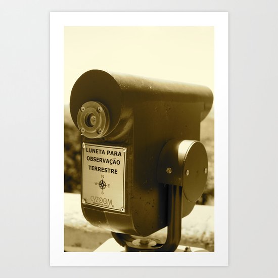 Spyglass to land observation Art Print