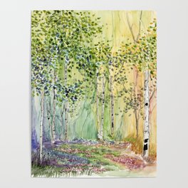 4 season watercolor collection - spring Poster