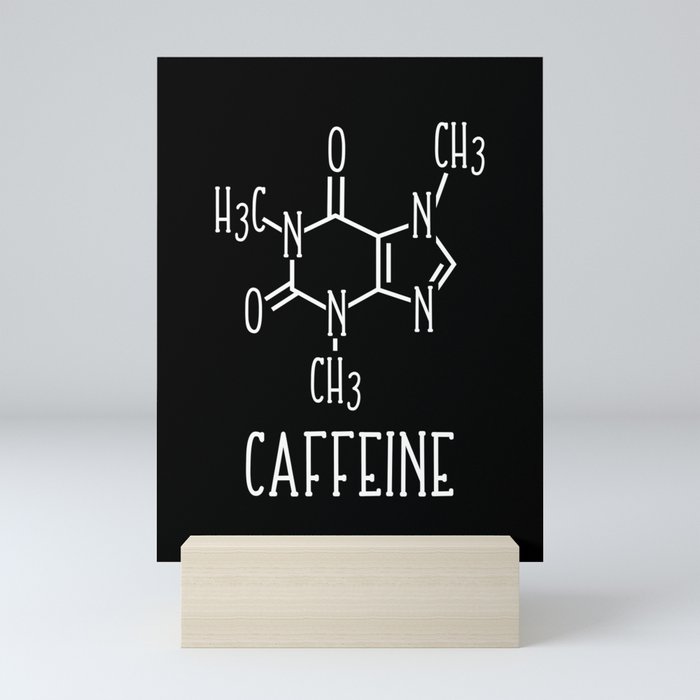 Caffeine Molecular Structure Chemistry Mini Art Print