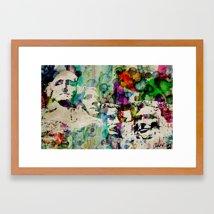 Mount Rushmore Art Abstract Paintings Modern Watercolor Robert R