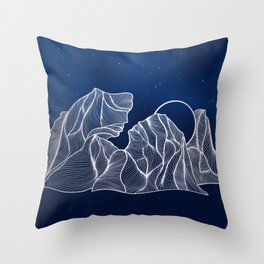 Mountain Line Art Throw Pillow