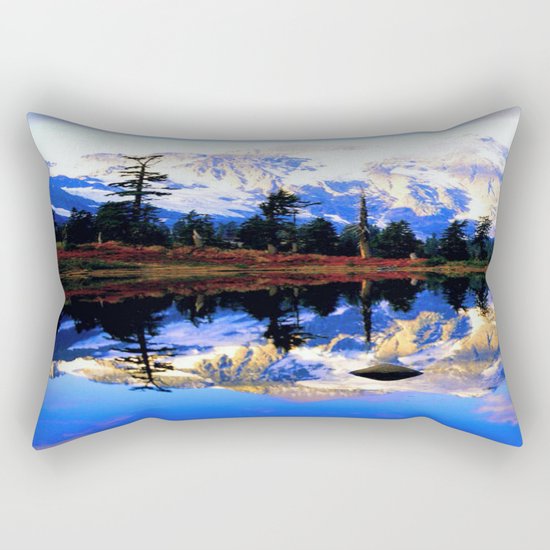 Glacier Mountains Rectangular Pillow