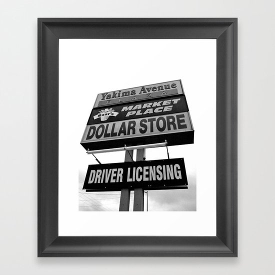 Yakima Ave. Plaza Framed Art Print