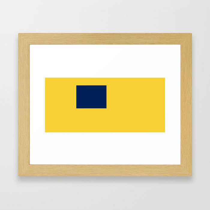 Yellow blue Framed Art Print