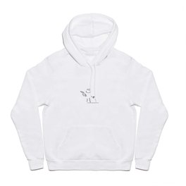 French person Hoody | Painting, Black and White, Abstract, Illustration 
