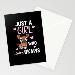 Just A Girl Who Loves Okapis Sweet Animals Okapis Stationery Card