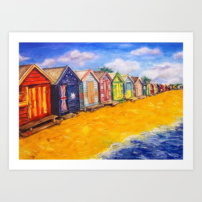 Beach Houses Art Print By Dreamyriona Society6
