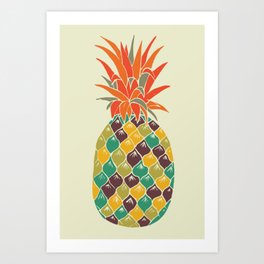 Paint pineapple apple paint Art Print