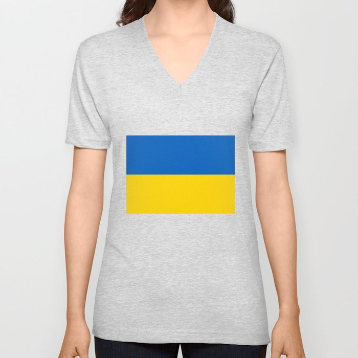 Ukrainian flag of Ukraine V Neck T Shirt
