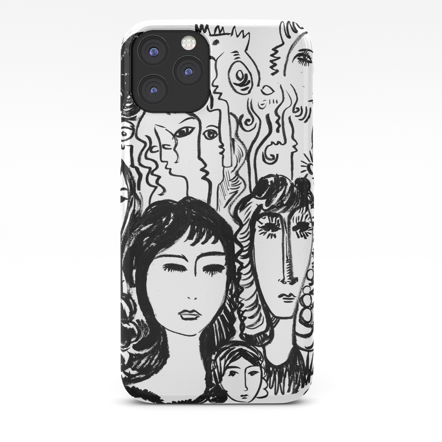 Black And White Girls Sketches Graffitis Iphone Case By Emmanuelsignorino Society6,Drawing Of A Girl And Boy Easy