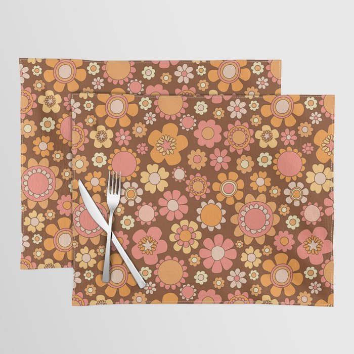 Seventies Wallpaper-Brown Placemat