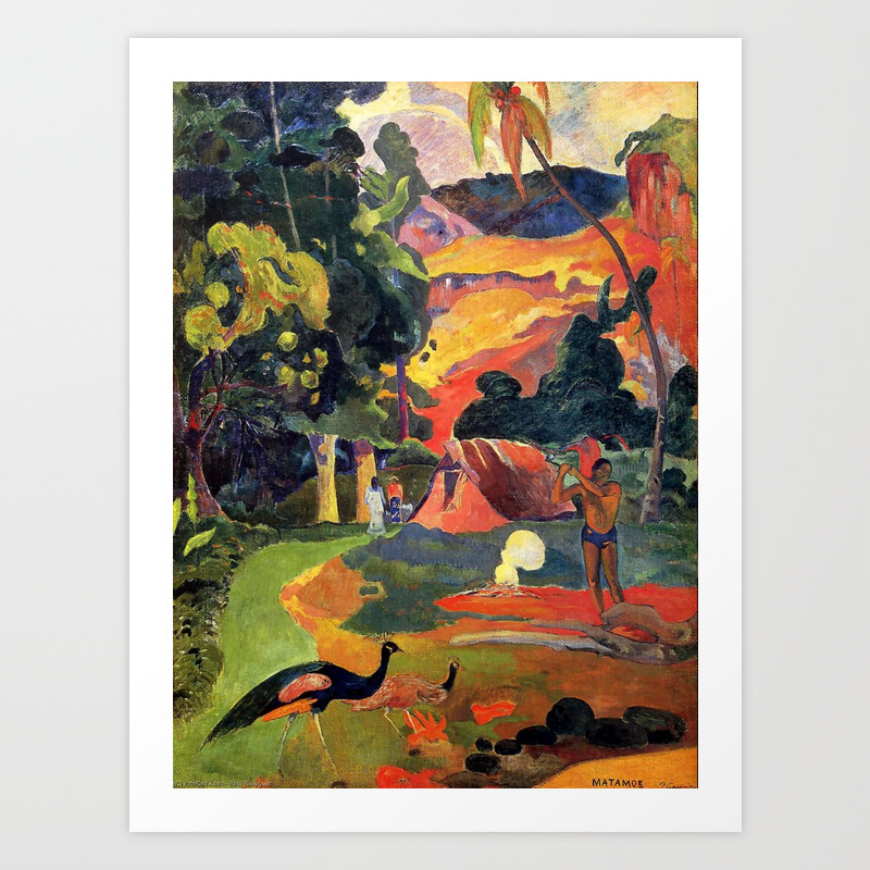Paul Gauguin Landscape With Peacocks Art Print By Alexandra Arts Society6 Paul Gauguin Landscape With Peacocks Art Print By Alexandra Arts Society6