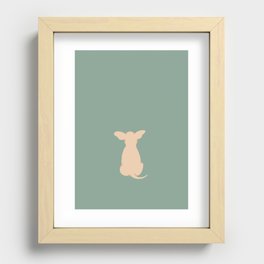 Blonde Short Hair Chihuahua Back Recessed Framed Print