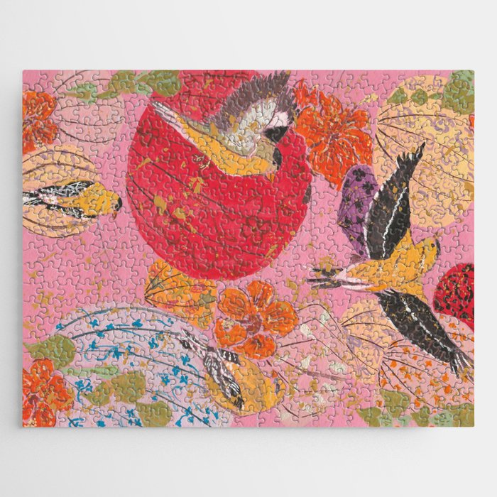 Finches and Lanterns Jigsaw Puzzle