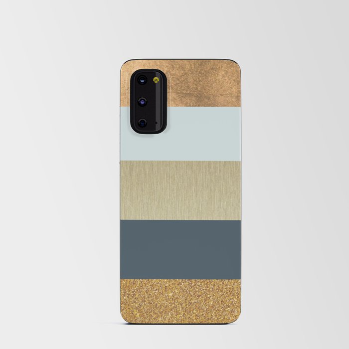 Abstract Stripes Metallic  Android Card Case