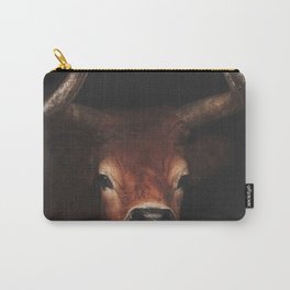 Wild Cow Print - Longhorn - Horns - Animal Travel Photography Carry-All Pouch