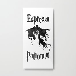 Espresso Patronum Metal Print | Digital, Magicspells, Hermione, Pastel, Coffee, Caffeine, Pun, Hogwards, Lumos, Hermionegranger 