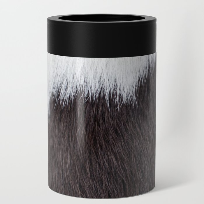  Brown and White Cowhide, Cow Skin Print Pattern Can Cooler