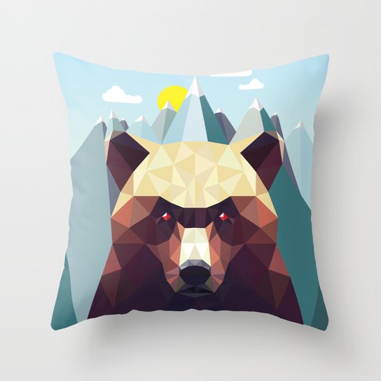 Bear Mountain Throw Pillow