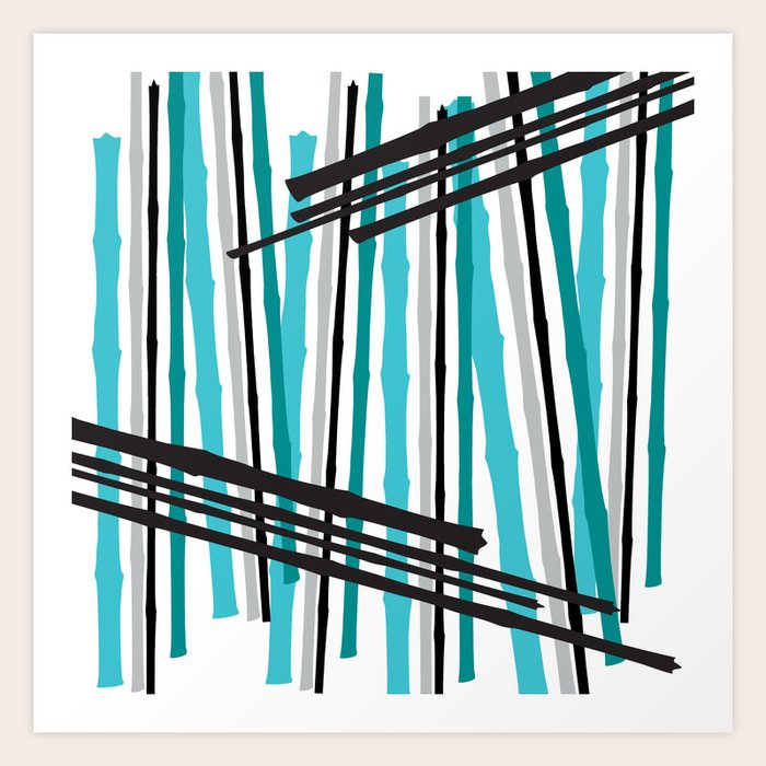 Jib Street Abstract Bamboo Art Print By Cre8tvdeb Society6