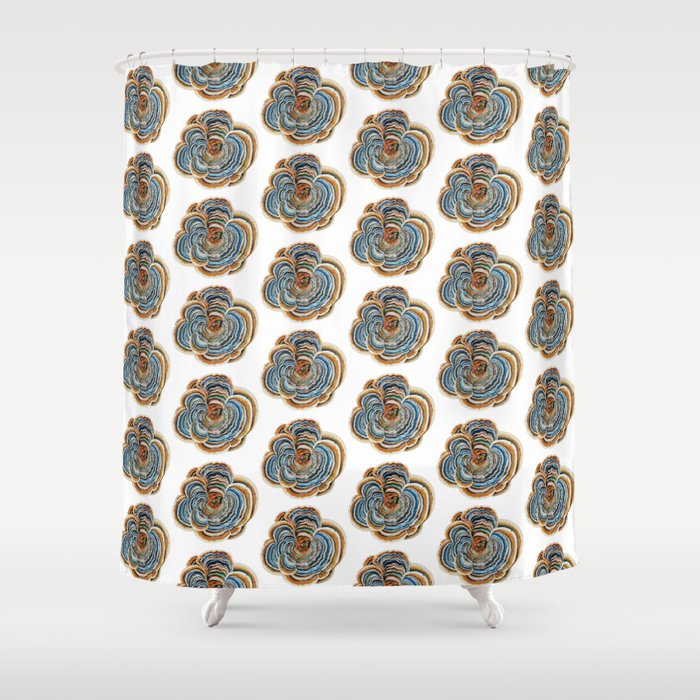 Trametes Turkey Tail Mushroom Shower Curtain By Shealeenlouise Trametes Turkey Tail Mushroom Shower Curtain