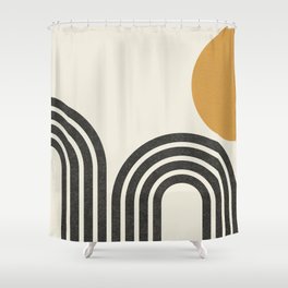 Mid century modern - Sun & Hills Shower Curtain