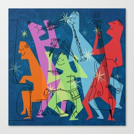 Mid-Century Modern Jazz Band Canvas Print