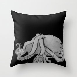 Lantern Carrier Octopus Throw Pillow