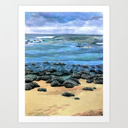 Poipu Beach Landscape Art Print