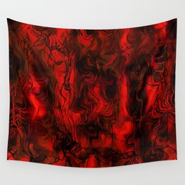 Nervous Energy Grungy Abstract Art  Red And Black Wall Tapestry