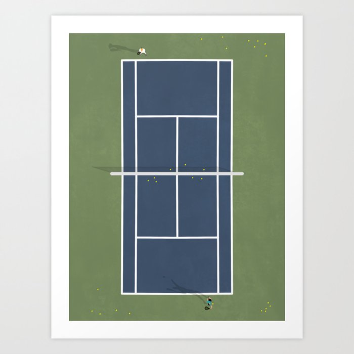 Tennis Court | Match Point  Art Print