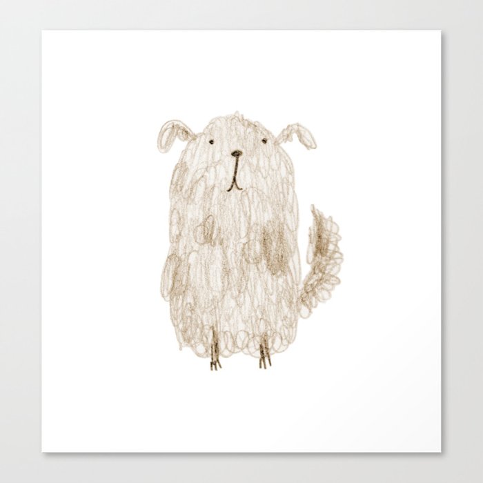 Fluffy Dog Canvas Print