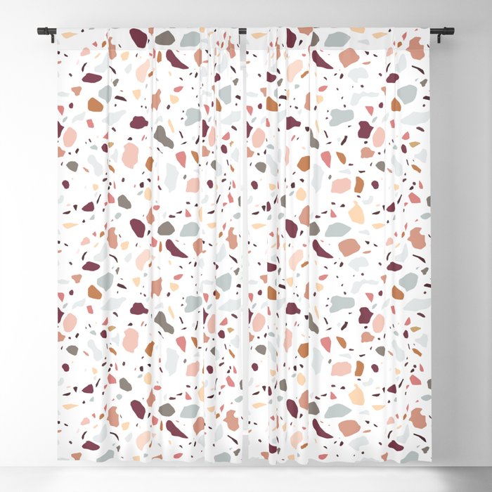 Terrazzo marble pattern Blackout Curtain