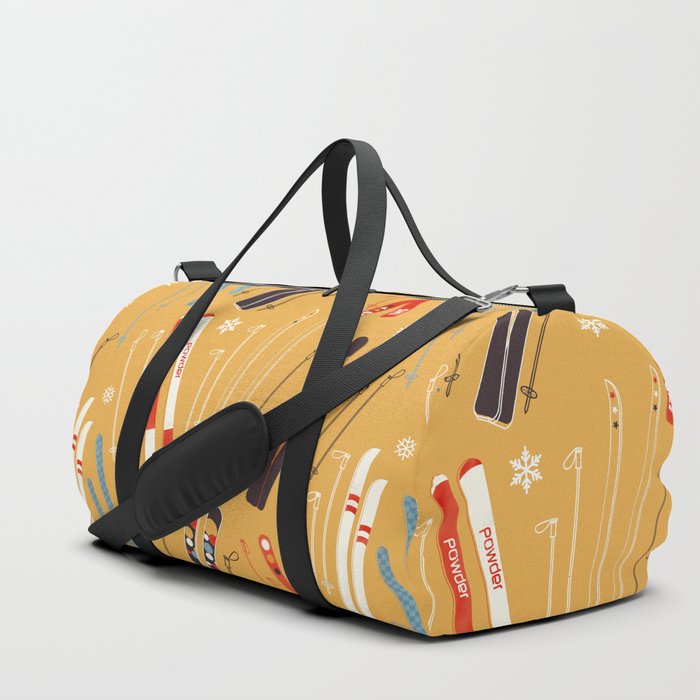 Bright Retro Ski Pattern Duffle Bag