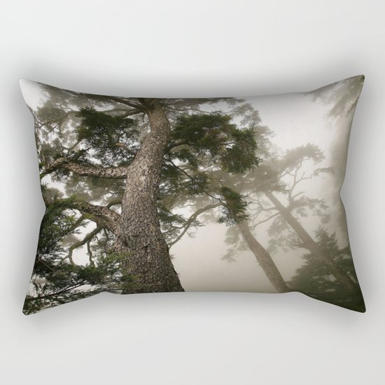 She follows me into the woods Rectangular Pillow