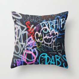 Graffiti Writing Throw Pillow