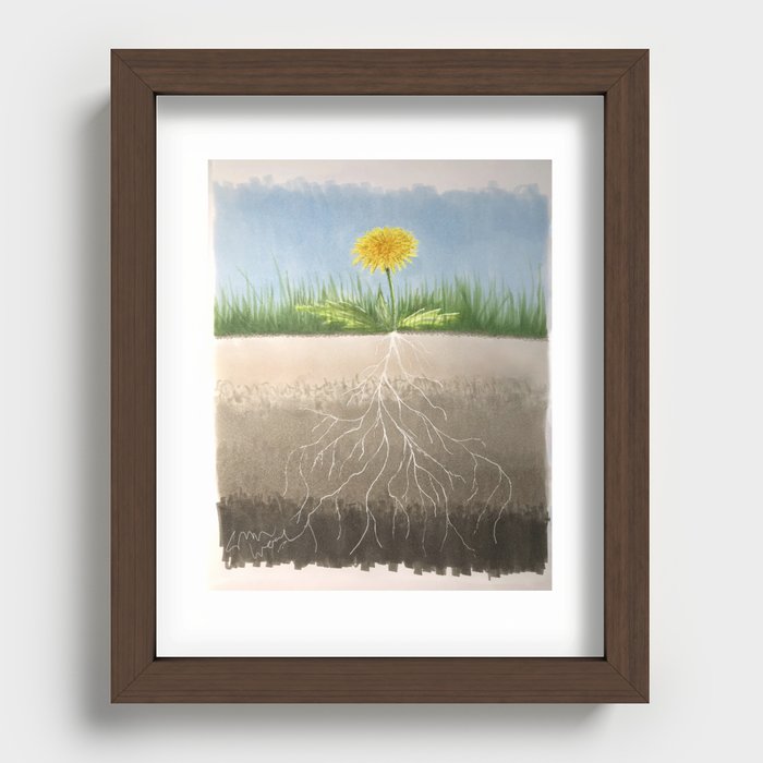 Dandelion Recessed Framed Print