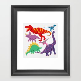 Dinosaur Domination - Light Framed Art Print