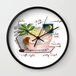 The ABC for highly sensitive people - baths & books Wall Clock
