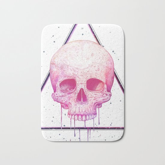 Skull in triangle Bath Mat