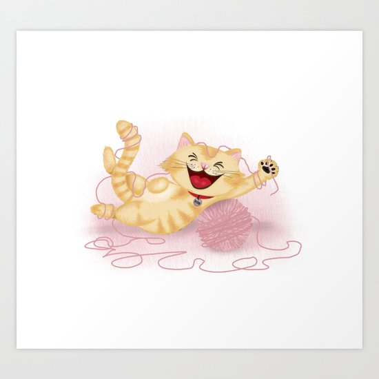 Naughty cat Art Print