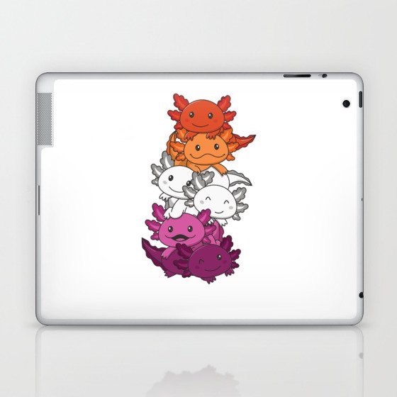 Lesbian Flag Gay Pride Lgbtq Axolotl Laptop & iPad Skin