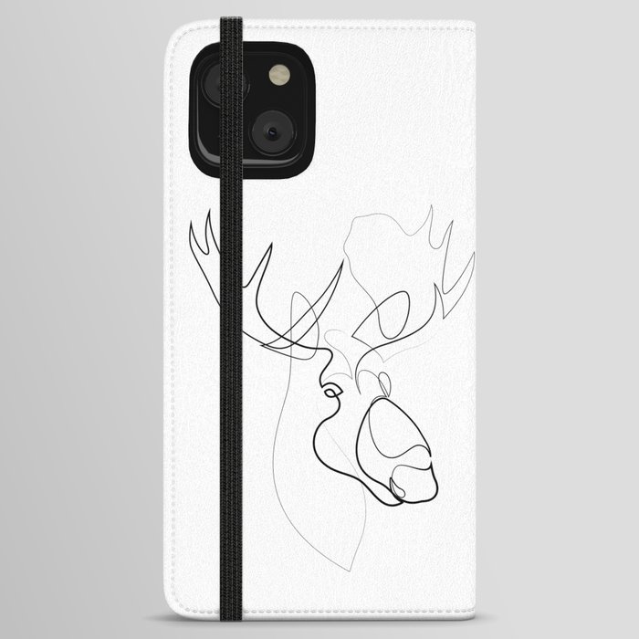 Moose one line iPhone Wallet Case