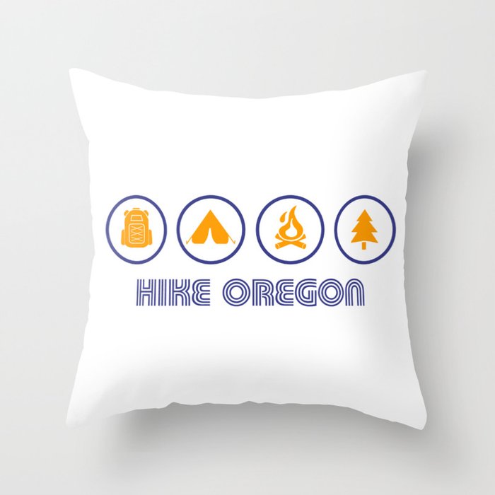 Hike Oregon Throw Pillow