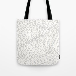 Wavy Dots - White Tote Bag